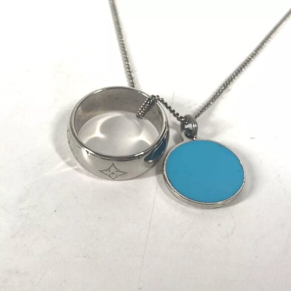 LOUIS VUITTON Monogram Ring Necklace Accessories chain Necklace - Picture 5 of 10